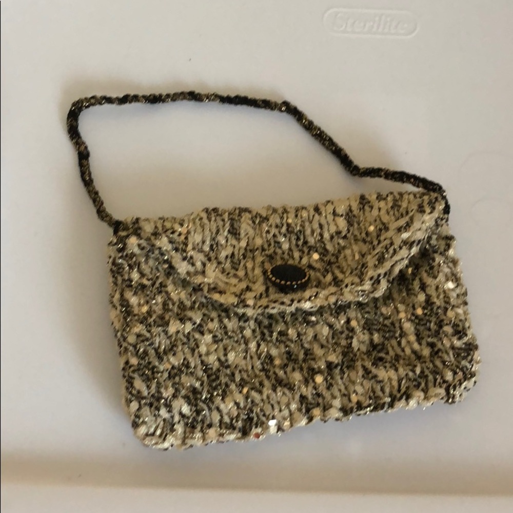 Hand knit evening bag
